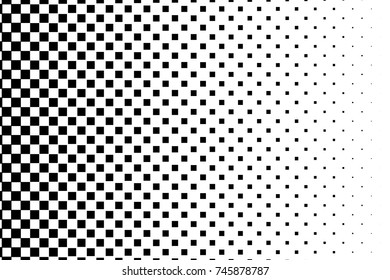 Abstract geometric pattern with small squares. Design element for web banners, posters, cards, wallpapers, backdrops, panels Black and white color Vector illustration