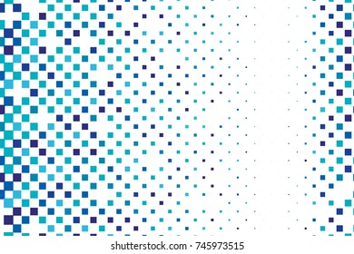 Abstract geometric pattern with small squares. Design element for web banners, posters, cards, wallpapers, backdrops, panels Blue and white color Vector illustration