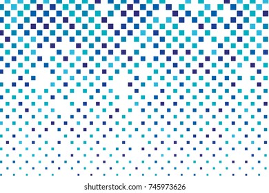 Abstract geometric pattern with small squares. Design element for web banners, posters, cards, wallpapers, backdrops, panels Blue and white color Vector illustration