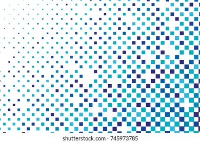 Abstract geometric pattern with small squares. Design element for web banners, posters, cards, wallpapers, backdrops, panels Blue and white color Vector illustration