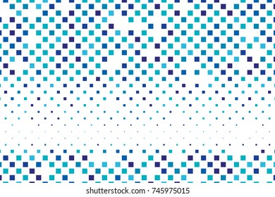 Abstract geometric pattern with small squares. Design element for web banners, posters, cards, wallpapers, backdrops, panels Blue and white color Vector illustration