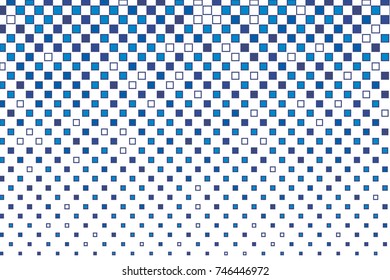 Abstract geometric pattern with small squares. Design element for web banners, posters, cards, wallpapers, backdrops, panels, covers, brochures. Different shades of blue Vector illustration