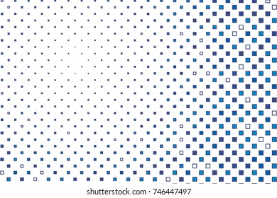 Abstract geometric pattern with small squares. Design element for web banners, posters, cards, wallpapers, backdrops, panels, covers, brochures. Different shades of blue Vector illustration