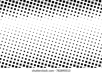 Abstract geometric pattern with small squares. Design element for web banners, posters, cards, wallpapers, backdrops, panels Black and white color Vector illustration Halftone background. Comic style.