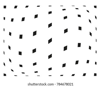 Abstract geometric pattern with small squares. Design element for web banners, posters, cards, wallpapers, backdrops, panels Black and white Vector illustration