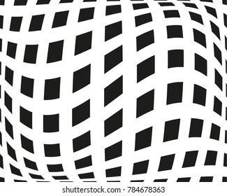 Abstract geometric pattern with small squares. Design element for web banners, posters, cards, wallpapers, backdrops, panels Black and white Vector illustration