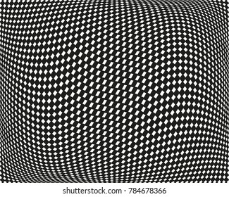 Abstract geometric pattern with small squares. Design element for web banners, posters, cards, wallpapers, backdrops, panels Black and white Vector illustration