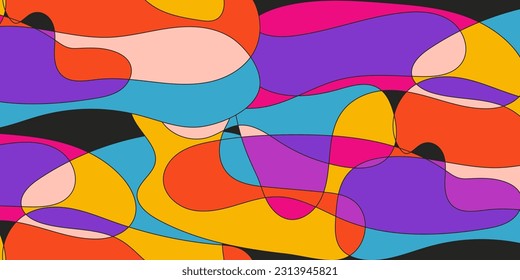 Abstract geometric pattern. Smooth lines. Vector seamless patterns.