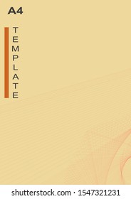 Abstract geometric pattern. Space for text and line. The lines are calm orange-red. A4 Suprematist avant-garde template. Wallpaper for business brochure and cards, cover design. 
