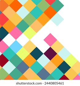 Abstract geometric pattern with square. Bauhaus geometric pattern background, vector, backgrounds. Color modern grid flyer with geometric shapes, geometry graphics. Seamless.