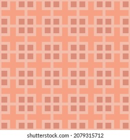 Patrón geométrico abstracto de cuadrados con cruces. Mosaico y baldosa sin incandescencias. Ilustración del vector