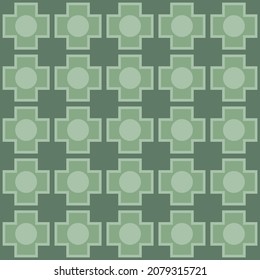 Patrón geométrico abstracto de cuadrados con cruces. Mosaico y baldosa sin incandescencias. Ilustración del vector