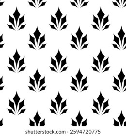 Abstract geometric pattern with squares, crosses, stripes, lines. Seamless vector background. White and black ornament. Modern reticulated graphic design.
