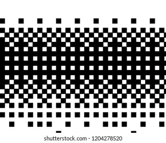 Abstract geometric pattern with squares. Design element for web banners, posters, cards, wallpapers, backdrops, panels Black and white color Vector illustration