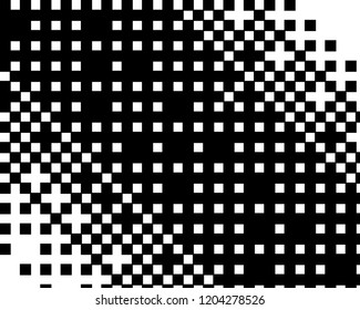 Abstract geometric pattern with squares. Design element for web banners, posters, cards, wallpapers, backdrops, panels Black and white color Vector illustration