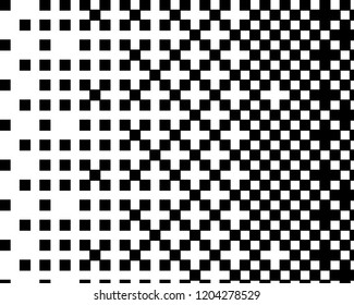 Abstract geometric pattern with squares. Design element for web banners, posters, cards, wallpapers, backdrops, panels Black and white color Vector illustration
