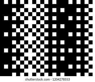 Abstract geometric pattern with squares. Design element for web banners, posters, cards, wallpapers, backdrops, panels Black and white color Vector illustration