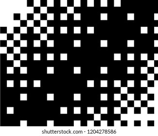 Abstract geometric pattern with squares. Design element for web banners, posters, cards, wallpapers, backdrops, panels Black and white color Vector illustration