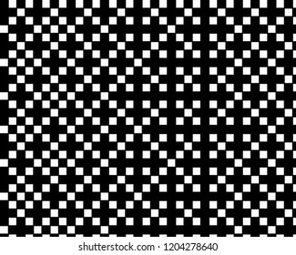 Abstract geometric pattern with squares. Design element for web banners, posters, cards, wallpapers, backdrops, panels Black and white color Vector illustration