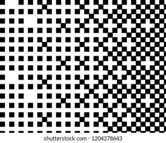 Abstract geometric pattern with squares. Design element for web banners, posters, cards, wallpapers, backdrops, panels Black and white color Vector illustration