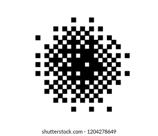 Abstract geometric pattern with squares. Design element for web banners, posters, cards, wallpapers, backdrops, panels Black and white color Vector illustration