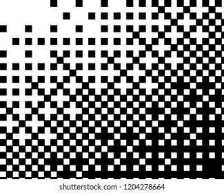 Abstract geometric pattern with squares. Design element for web banners, posters, cards, wallpapers, backdrops, panels Black and white color Vector illustration