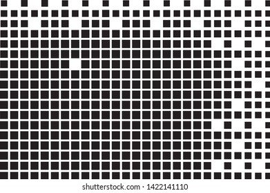 Abstract geometric pattern with squares. Design element for web banners, posters, cards, wallpapers, backdrops, panels Black and white color Vector illustration