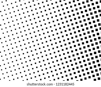Abstract geometric pattern with squares of different scales. Design element for web banners, posters, cards, wallpapers, backdrops, panels Black and white color Vector illustration