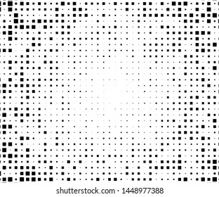 Abstract geometric pattern with  squares of different scale. Design element for web banners, posters, cards, wallpapers, backdrops, panels Black and white color Vector illustration