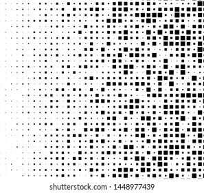 Abstract geometric pattern with  squares of different scale. Design element for web banners, posters, cards, wallpapers, backdrops, panels Black and white color Vector illustration
