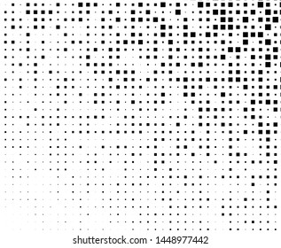 Abstract geometric pattern with  squares of different scale. Design element for web banners, posters, cards, wallpapers, backdrops, panels Black and white color Vector illustration