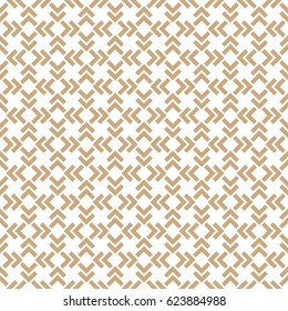 Abstract geometric pattern with squares, lines. A seamless vector background. Gold and white graphic pattern.