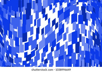 Abstract geometric pattern with squares, rectangles. Design element for web banners, posters, cards, wallpapers, backdrops, panels Blue color Vector illustration
