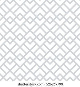 Abstract geometric pattern with squares, rhombuses. A seamless vector background. Grey and white graphic pattern.