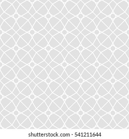 Abstract geometric pattern with squares, rhombuses. A seamless vector background. Grey and white graphic pattern. Arabian style. 