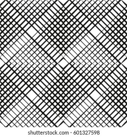 Abstract geometric pattern with squares, rhombuses. A seamless vector background. Black and white graphic pattern.