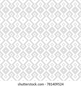 Abstract geometric pattern with squares, rhombuses. A seamless vector background. Grey and white graphic pattern.
