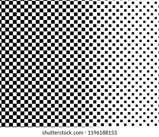 Abstract geometric pattern with squares of the same scale. Design element for web banners, posters, cards, wallpapers, backdrops, panels Black and white color Vector illustration