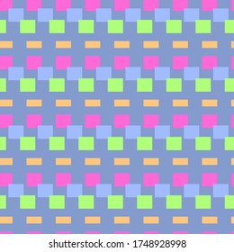 Abstract geometric pattern of squares. Seamless pattern in pastel colors.