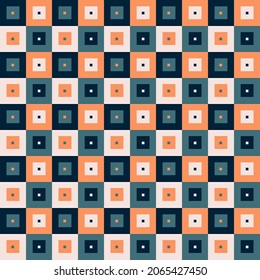 Abstract geometric pattern of squares. Seamless mosaic and tile. Vector illustration