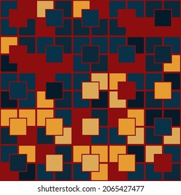 Abstract geometric pattern of squares. Seamless mosaic and tile. Vector illustration
