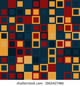 Abstract geometric pattern of squares. Seamless mosaic and tile. Vector illustration