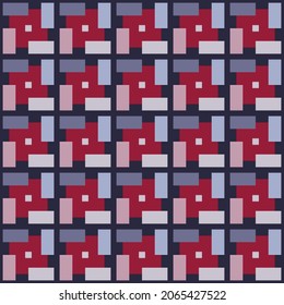 Abstract geometric pattern of squares. Seamless mosaic and tile. Vector illustration