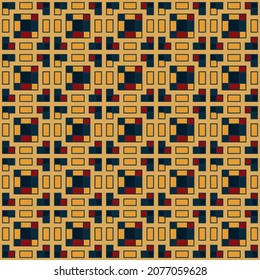Abstract geometric pattern of squares. Seamless mosaic and tile. Vector illustration