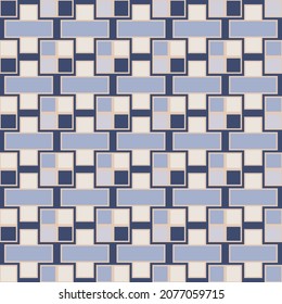 Abstract geometric pattern of squares. Seamless mosaic and tile. Vector illustration