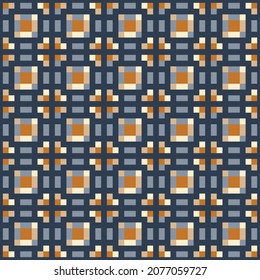 Abstrakte geometrische Muster von Quadraten. Nahtlose Mosaike und Fliesen. Vektorgrafik