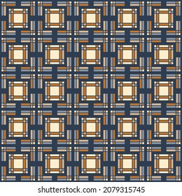 Abstrakte geometrische Muster von Quadraten. Nahtlose Mosaike und Fliesen. Vektorgrafik