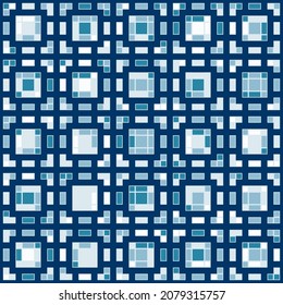 Abstract geometric pattern of squares. Seamless mosaic and tile. Vector illustration