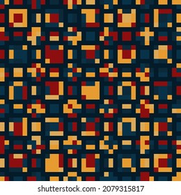 Abstract geometric pattern of squares. Seamless mosaic and tile. Vector illustration