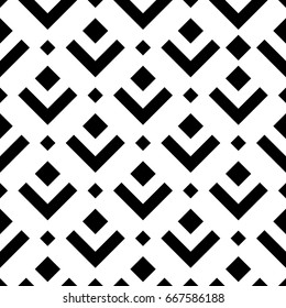 Abstract geometric pattern with squares. A seamless vector background. Black and white texture. Graphic modern pattern